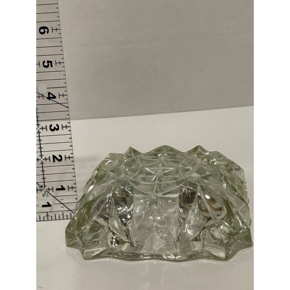 Cigar/cigarette Vintage‎ Glass French Square Ashtray 60s Mid Century Heavy Cut C - Picture 6 of 13